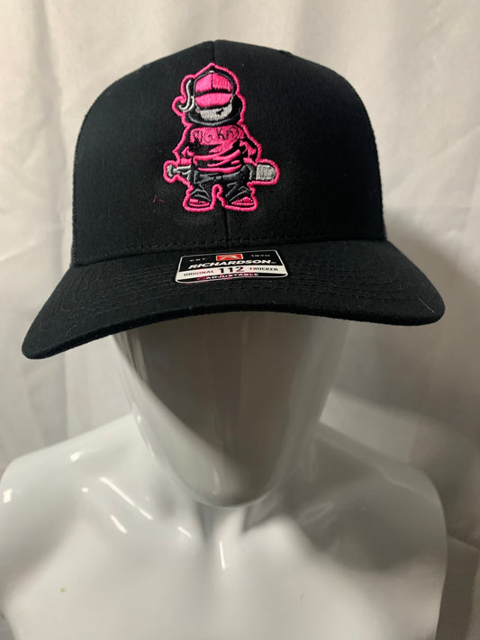 Snapback Trucker Hat - Black/ Pink